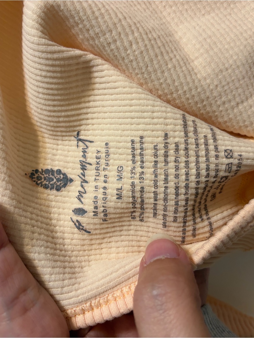 FP Movement Peach Ribbed Romper - Picture 4 of 4